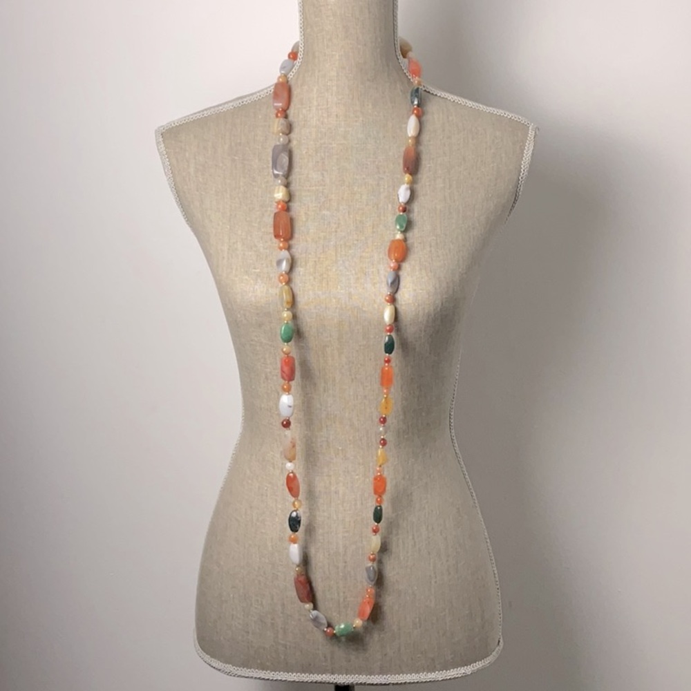 Genuine stone necklace